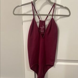 Free People Burgundy Bodysuit